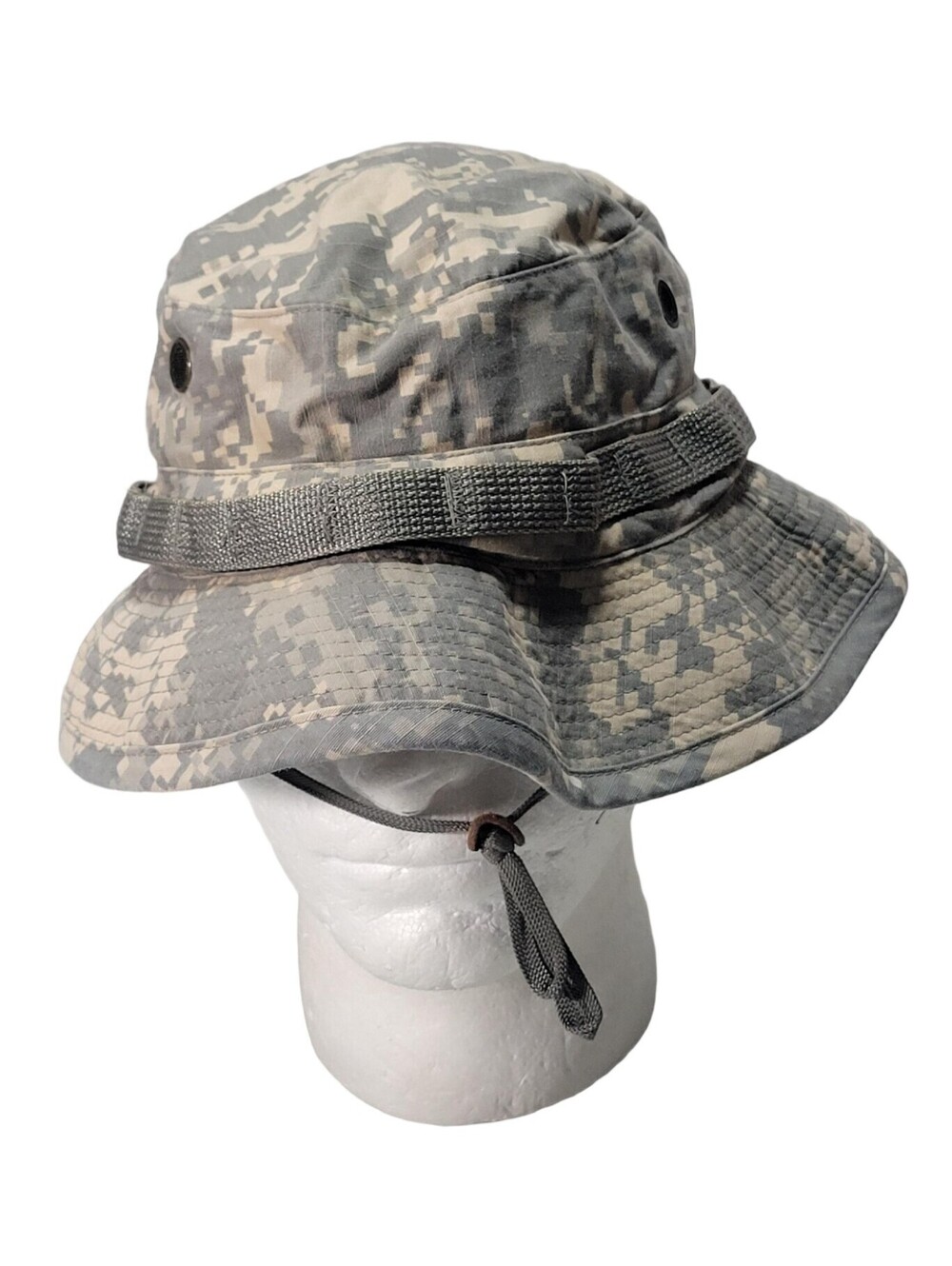 Military ACU Boonie Hat Cap Size 7 1/2 Army Digitized Camouflage Camo Bucket